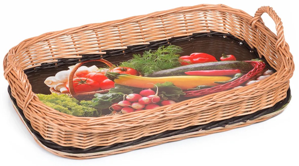 Podnos prútený Tepsi I.š. 50 x hl. 36 x v. 9/14(cm)