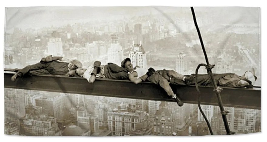 Sablio Uterák Ležiaci stavbári na traverze - 70x140 cm