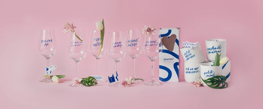 Bella Rose Pohár na víno Dneska ne + krabička