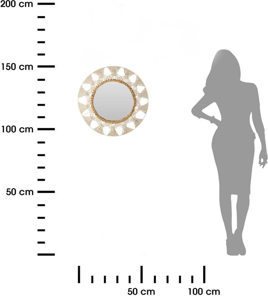 Zrkadlo Boho2, hnedé/béžové