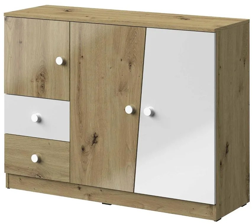 Komoda Nero 07 120 – Biely Lesk