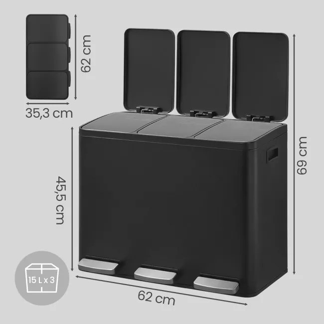 Odpadkový kôš na triedený odpad LTB145BZ02