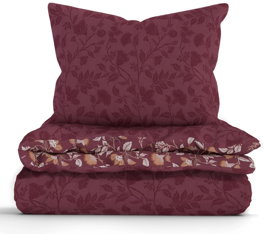Bavlnené obliečky Renforcé – Rebeka vínová