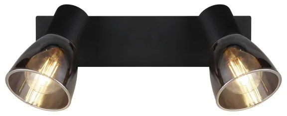 Globo 54307-2 - Nástenné bodové svietidlo CLAUDE 2xE14/40W/230V čierna