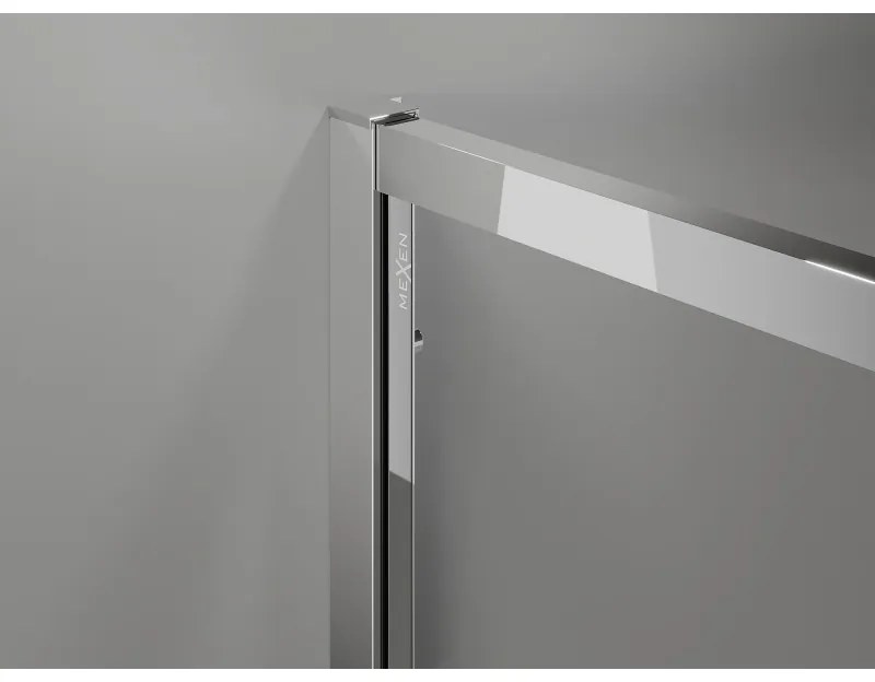 Mexen Exo, sprchovací kút s posuvnými dverami 130 x 100 cm, 6mm číre sklo, chrómový profil, 8151-130-100-01-00