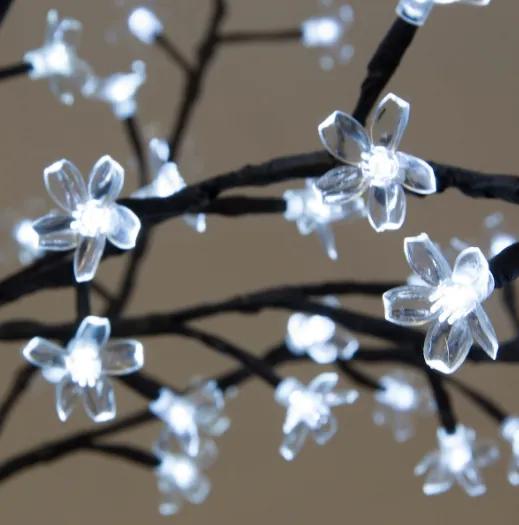NEXOS Dekoratívny LED strom s kvetmi 1,5 m, studená biela