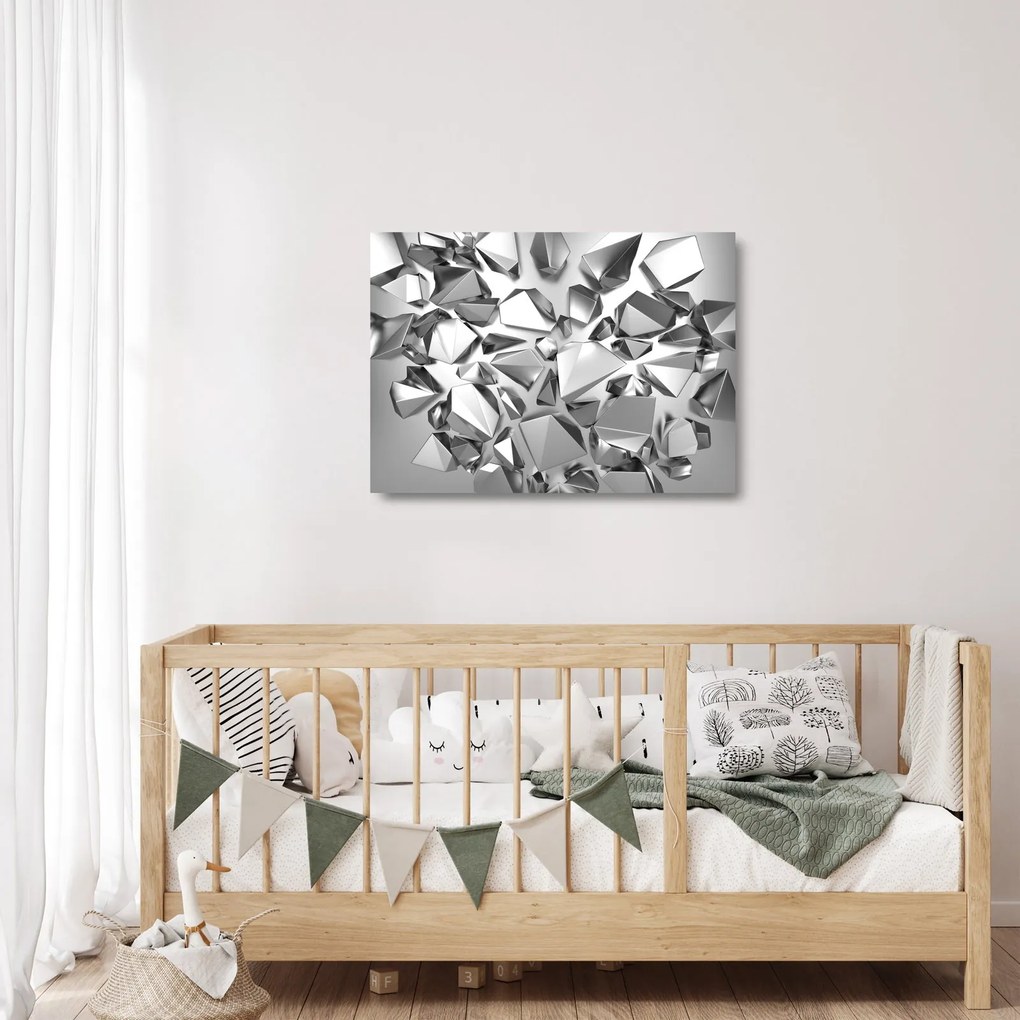 Sklenený obraz 3D abstrakcie (70x50 cm)