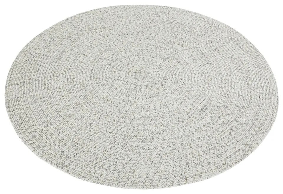 Biely/béžový okrúhly vonkajší koberec ø 200 cm - NORTHRUGS