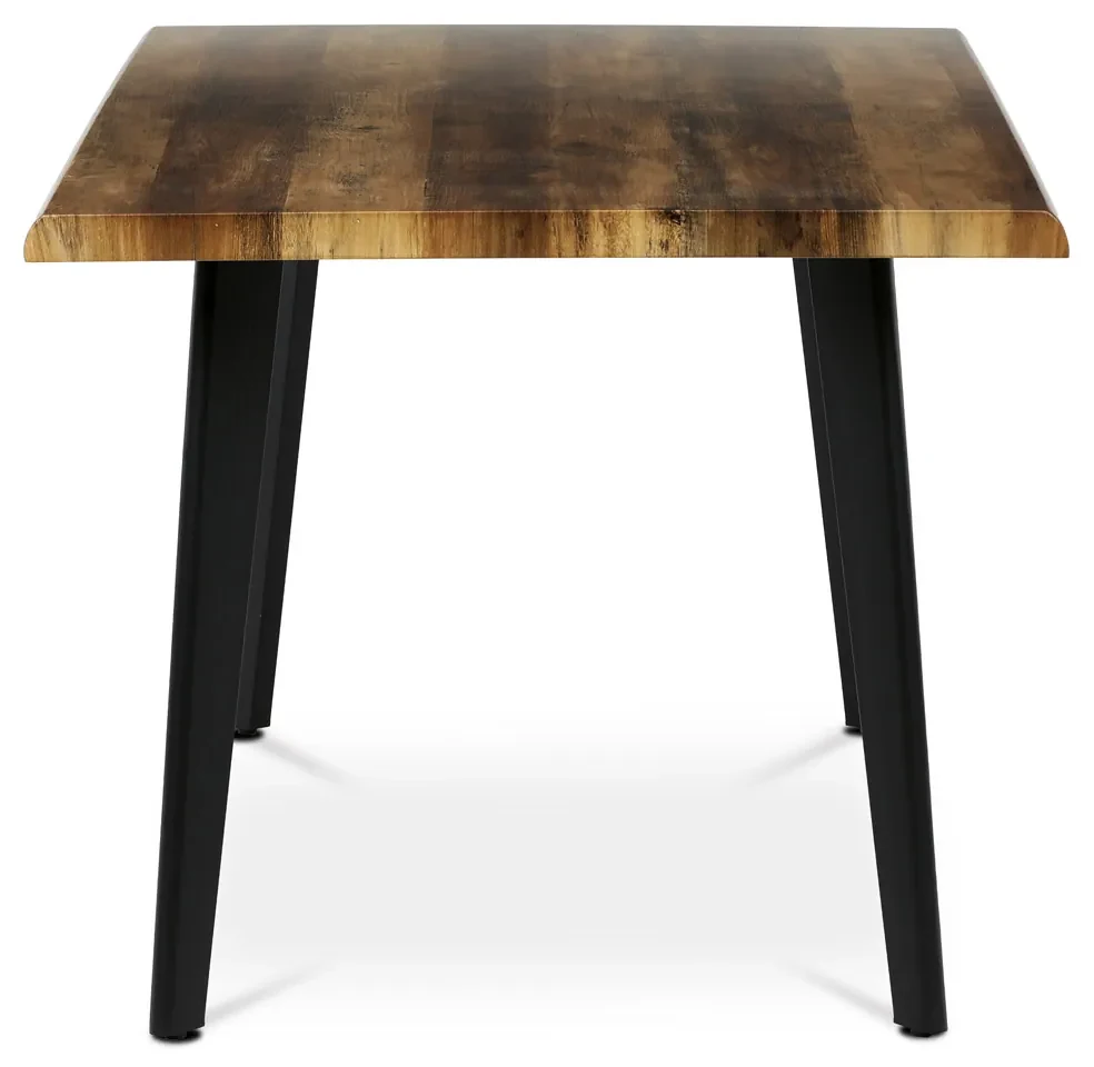 Autronic - Stůl jídelní, 160x90x75 cm, MDF deska, dekor staré dřevo, kov, černý lak - HT-F4416 OLW AKCE NOVINKA