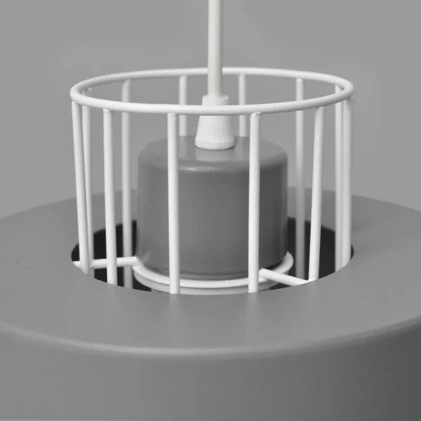 Luster na lanku VOLTA 3xE27/15W/230V pr. 42 cm šedá