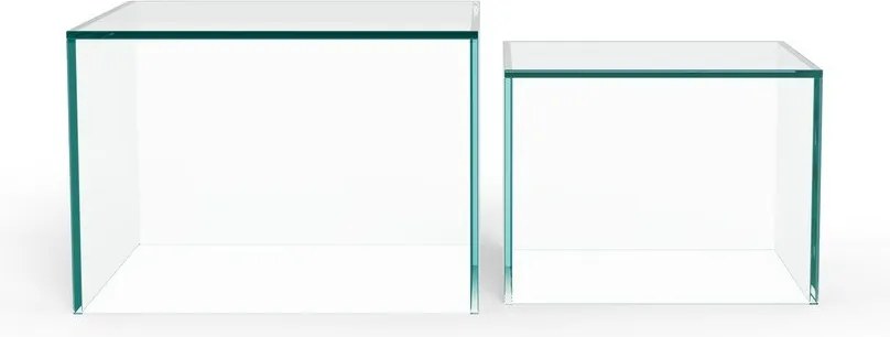 Sklenené konferenčné stolíky v súprave 2 ks 50x50 cm Dice – Actona
