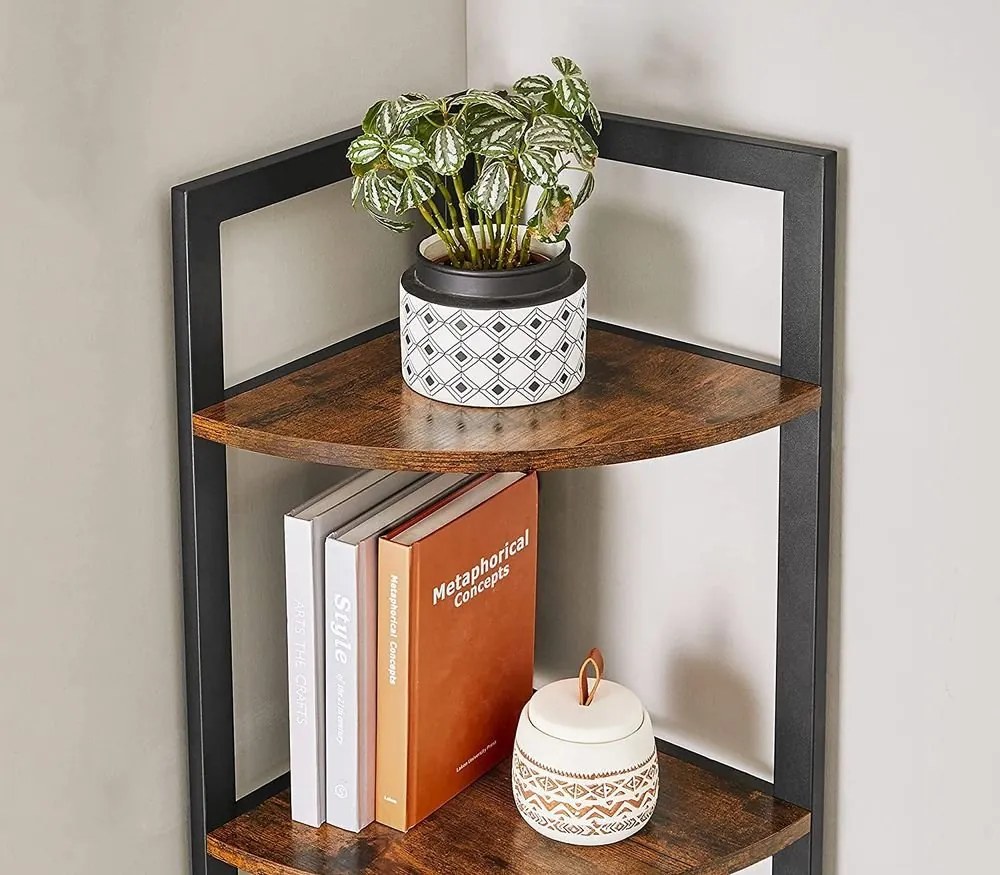 VASAGLE 5-poschodová rohová knižnica LLS803B01