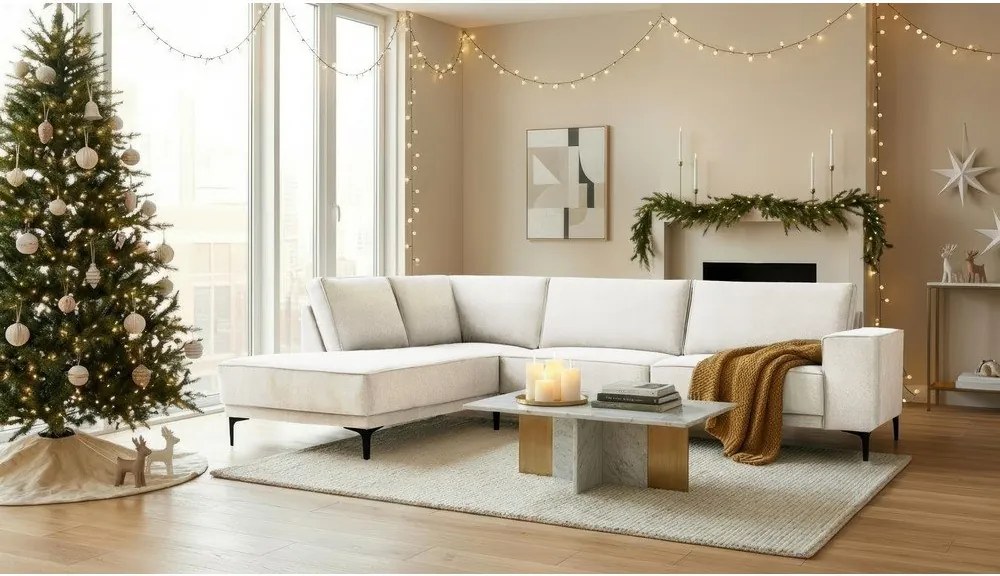 Krémová rohová pohovka (ľavý roh) Copenhagen – Scandic