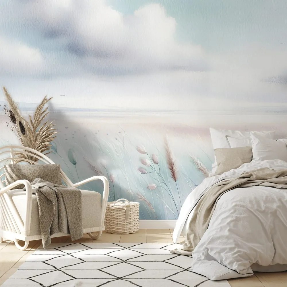 Fototapeta jemné pastelové lúky a obloha