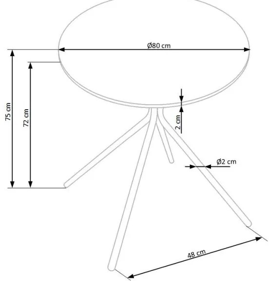 Jedálenský stôl HOMORA čierny