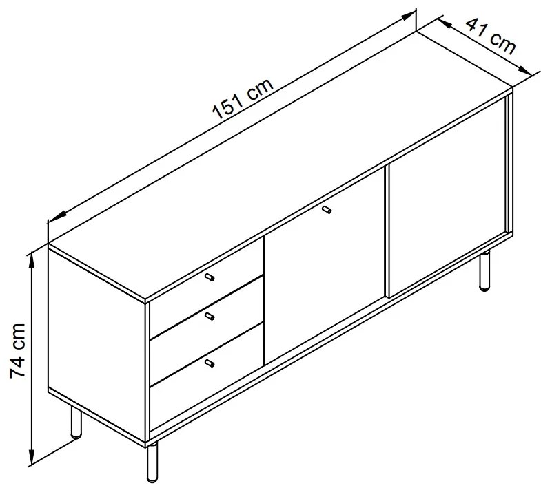 Komoda Fleming 151cm