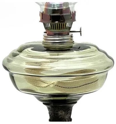 Petrolejová lampa BOHUMILA 54 cm lesná zelená