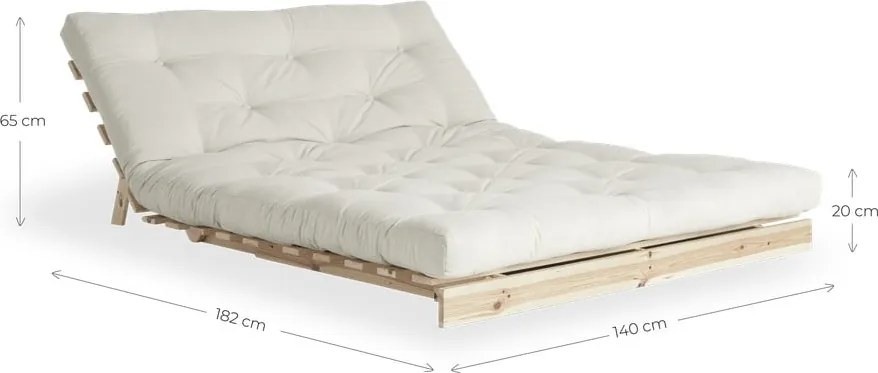 Zelená rozkladacia pohovka 140 cm Roots – Karup Design