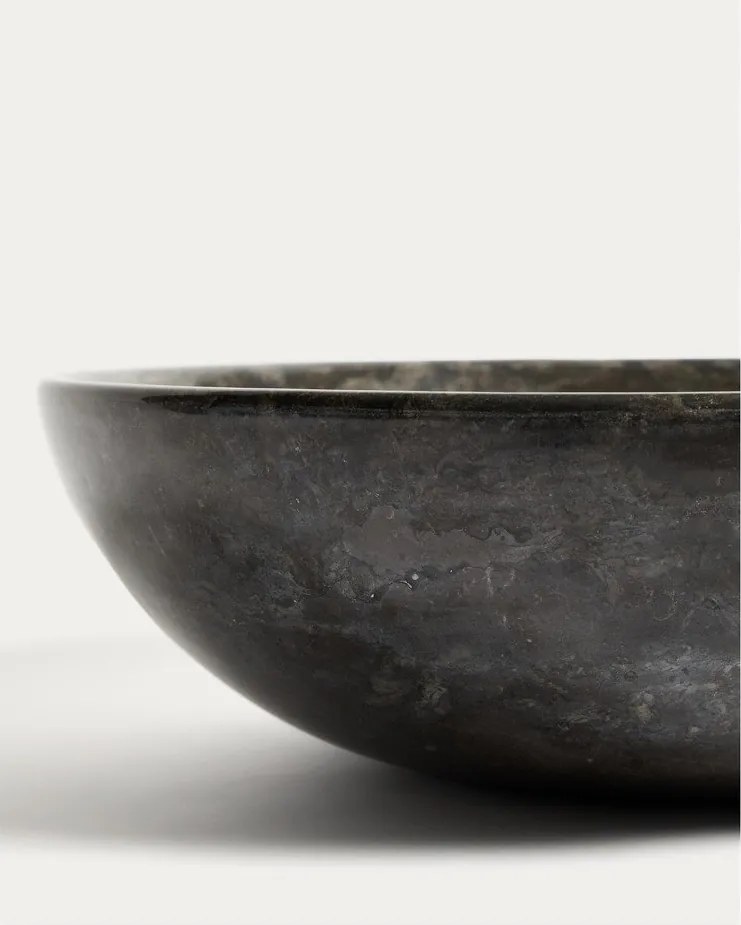 Sivé kamenné okrúhle umývadlo ø 40 cm Darnen – Kave Home