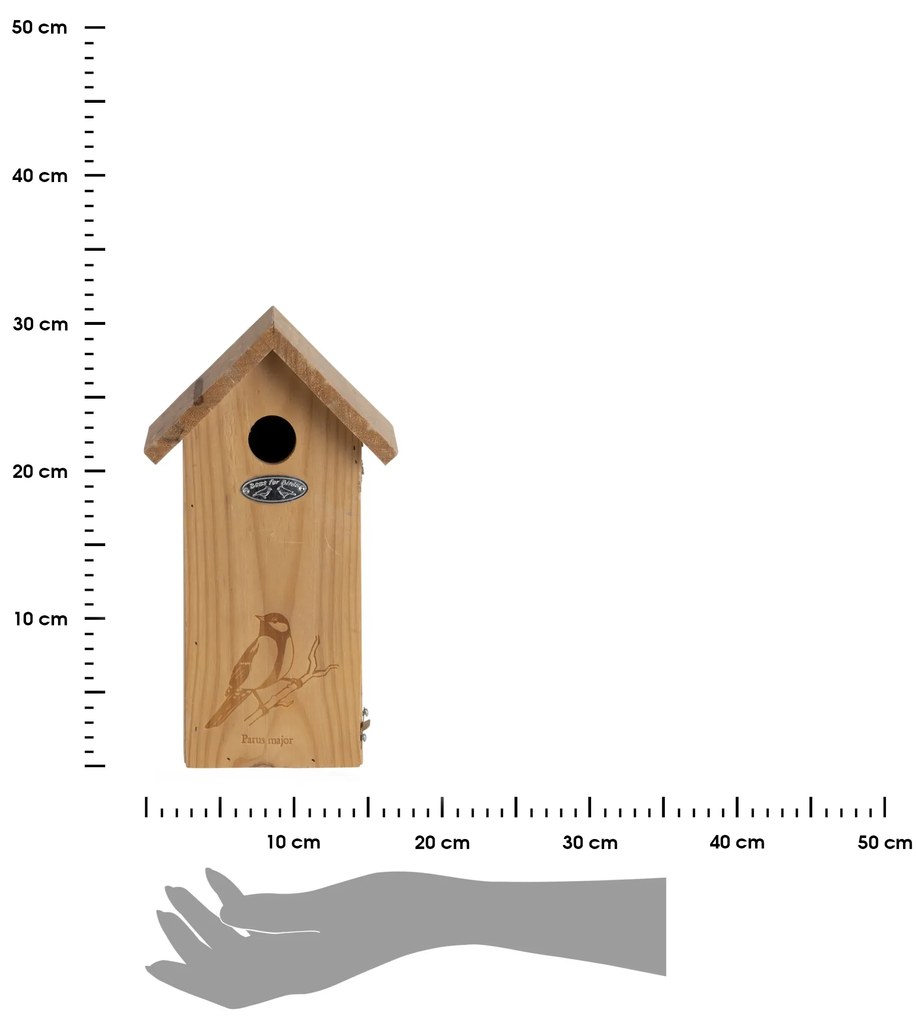 Vtáčia búdka Simple2, 30x17x14 cm, drevo, hnedá