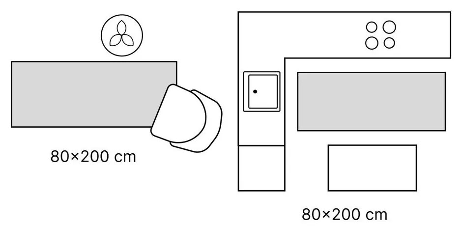 Umývateľný behúň v oranžovo-krémovej farbe 80x200 cm – Vitaus