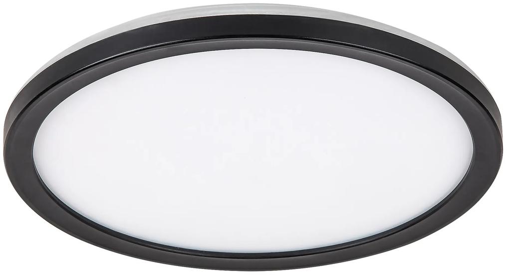 RABALUX INVERNESS vonkajšie stropné LED svietidlo s diaľkovým ovládaním, 15W, 28cm, čierne, IP44, okrúhle