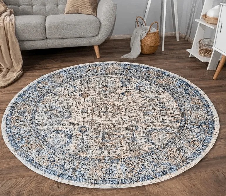 DC Koberec Kentucky kruh 562 modrá Rozmer: Ø 100 cm (kruh)