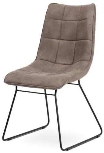 Jedálenská stolička s retro dizajnom v lanýžovej farbe