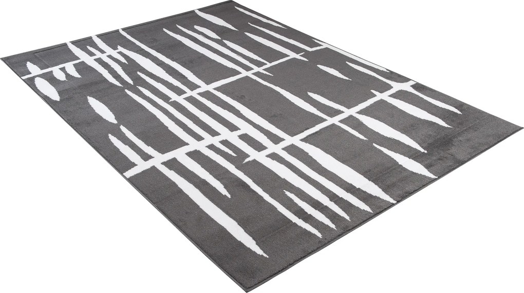 TA Koberec T967A DARK GRAY CHEAP PP CRM Sivý (tmavý) Obdĺžnikový Rozmer: 120x170 cm