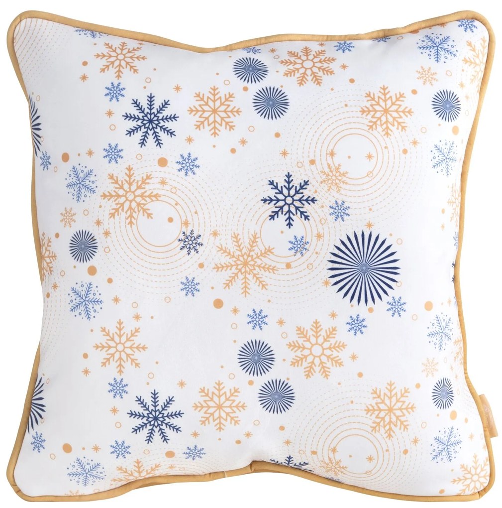 VIANOČNÁ DEKORAČNÁ OBLIEČKA NA VANKÚŠ CAROL 45X45 CM VZOROVANÁ