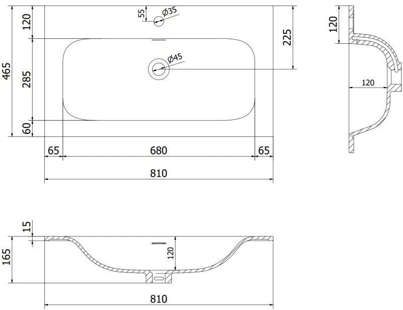 Mexen Orio, kúpeľňová skrinka 80 cm s umývadlom Vela, 2 zásuvky, grafitová matná/biela matná, 91A10-08047-2-BFF66-W23M01
