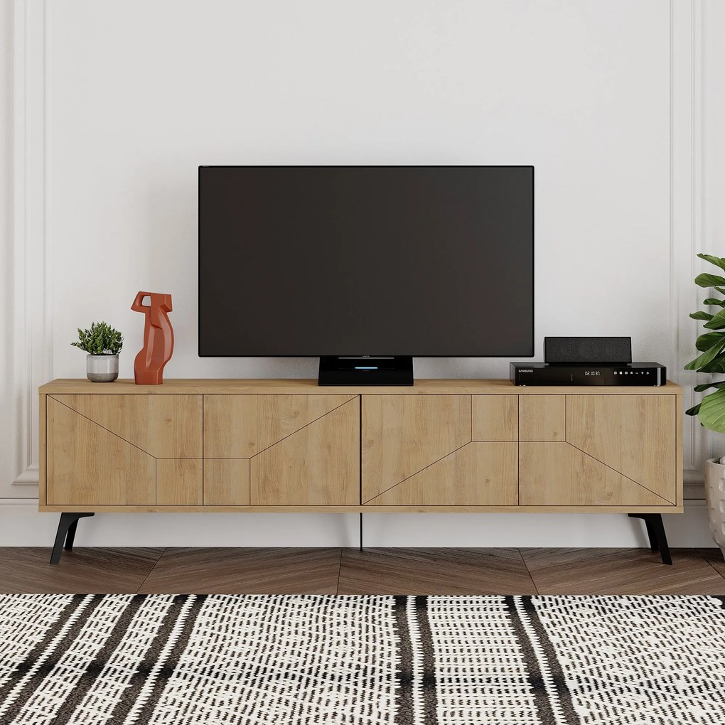 TV stolík/skrinka Duben (Dub). Akcia -18%. Vlastná spoľahlivá doprava až k Vám domov. 1073285