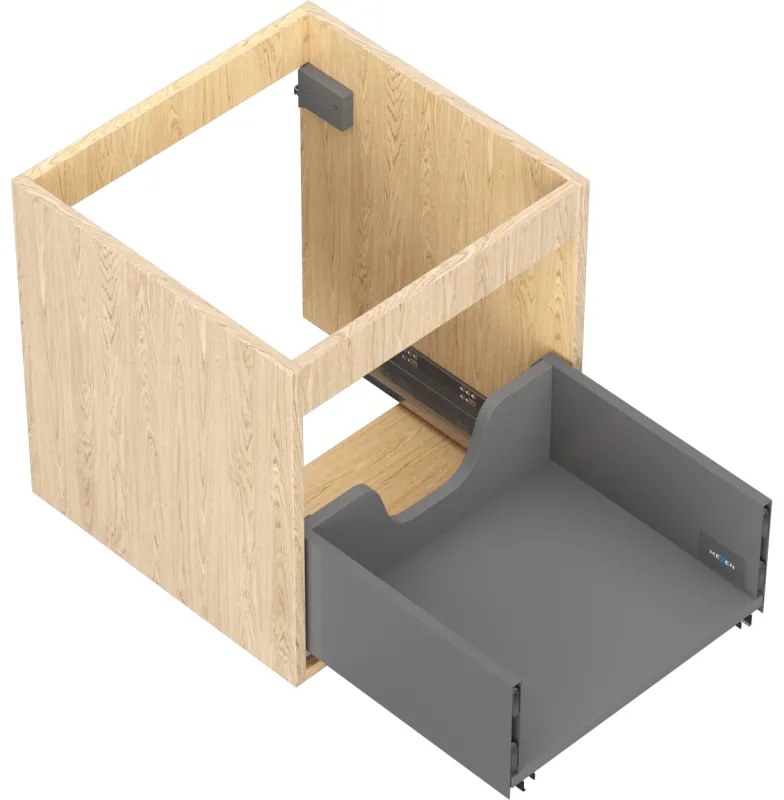 Mexen Box-A, závesná skrinka 45 cm, 1 zásuvka, dub, 91AX0-0450-470-1-81