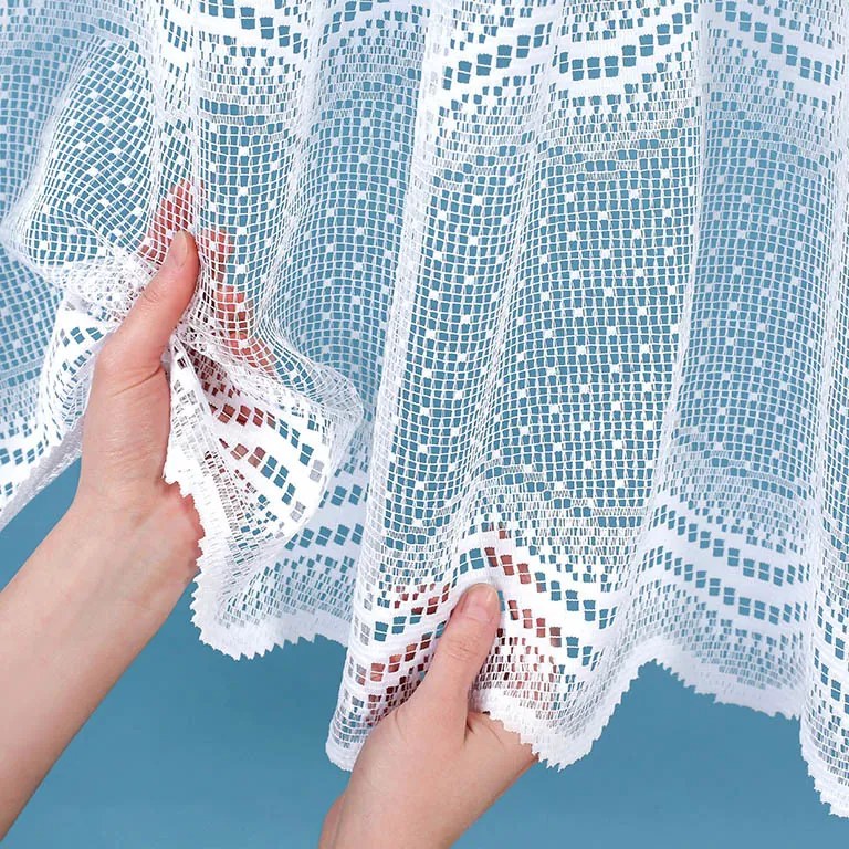 Goldea žakárová záclona - vlnky - metráž 120 cm