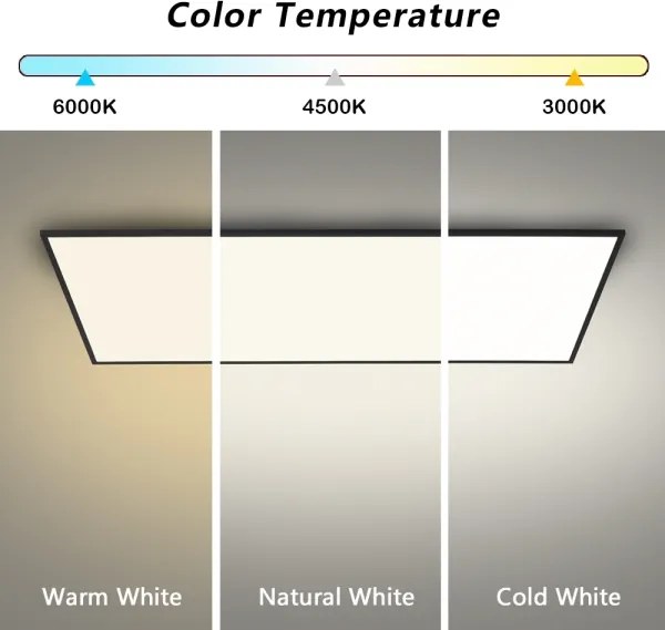 Brilagi - LED stmievateľné stropné svietidlo SLIMFRAME LED/80W/230V 120x60 cm čierne + DO