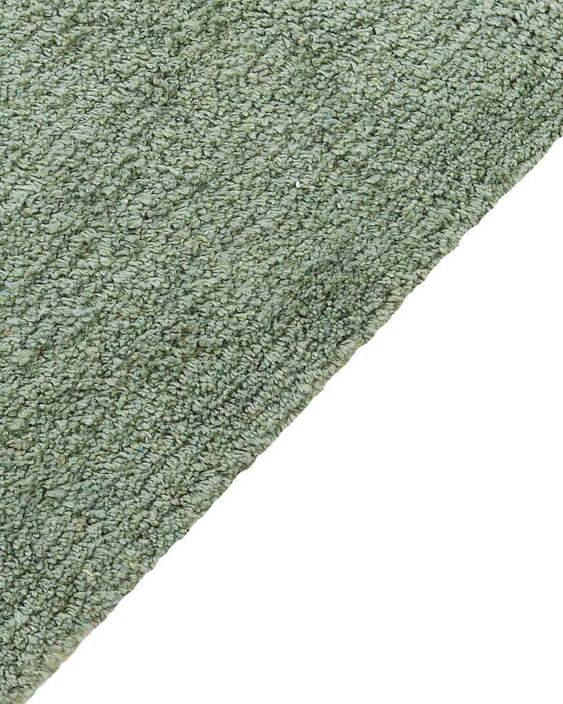 Bavlnený koberec 140 x 200 cm zelený CAPARLI Beliani