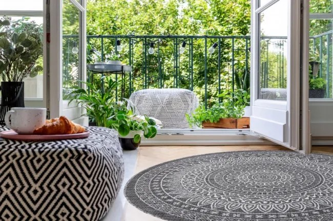Koberec šnúrkový SIZAL LOFT 21207 BOHO slonia kosť / strieborný / sivý
