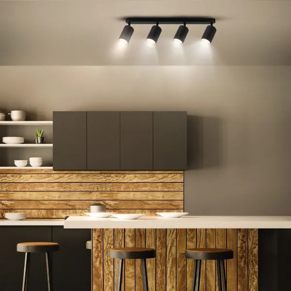 Brilagi - Kúpeľňové bodové svietidlo SELE 4xGU10/30W/230V IP44 čierna