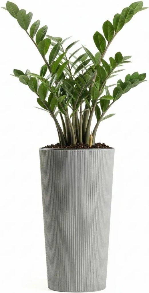 Květináč URBANIKA ECO Wood 36,4x19,6 cm šedý