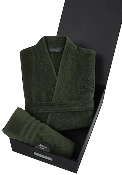 Soft Cotton Luxusný pánsky župan SMART s uterákom 50x100 cm v darčekovom balení Modrá L + uterák 50x100cm + box