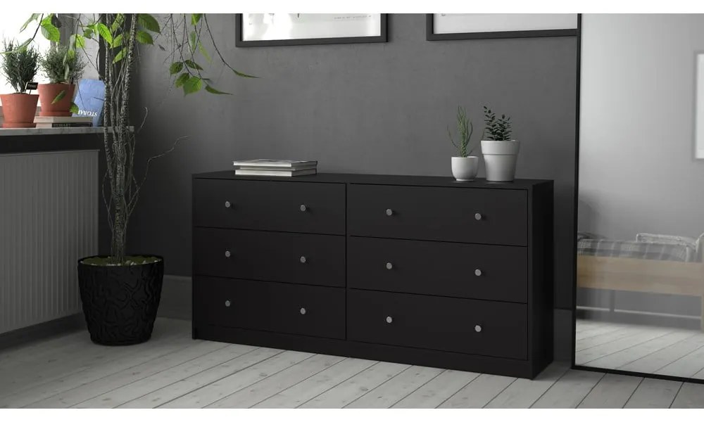 Čierna komoda Tvilum May, 143 x 68 cm