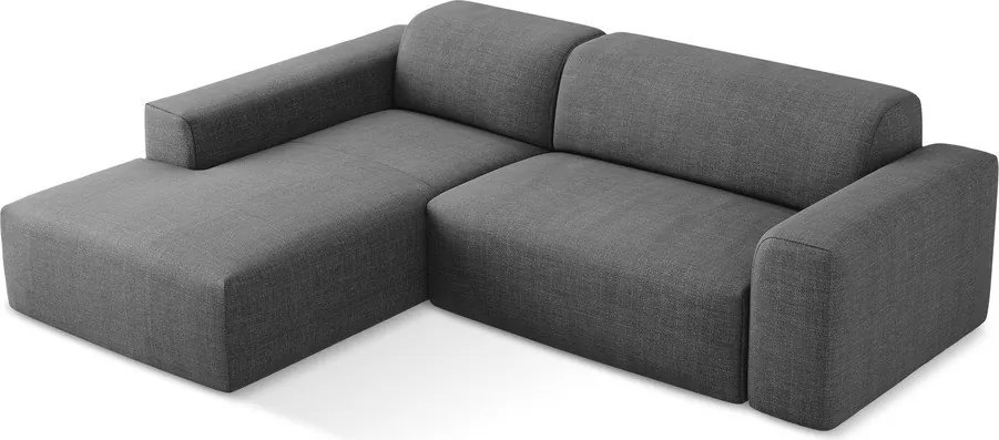 Sivá rohová pohovka (ľavý roh/s leňoškou) Keli – Makamii