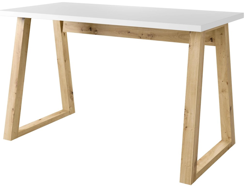 PC stolík Fentura (dub artisan + biela). Akcia -20%. Vlastná spoľahlivá doprava až k Vám domov. 1123772