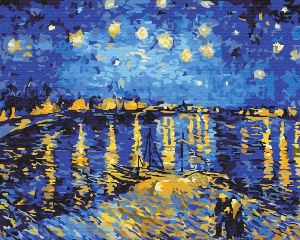 Maľovanie podľa čísiel Vincent van Gogh - Hviezdna noc nad Rhônou