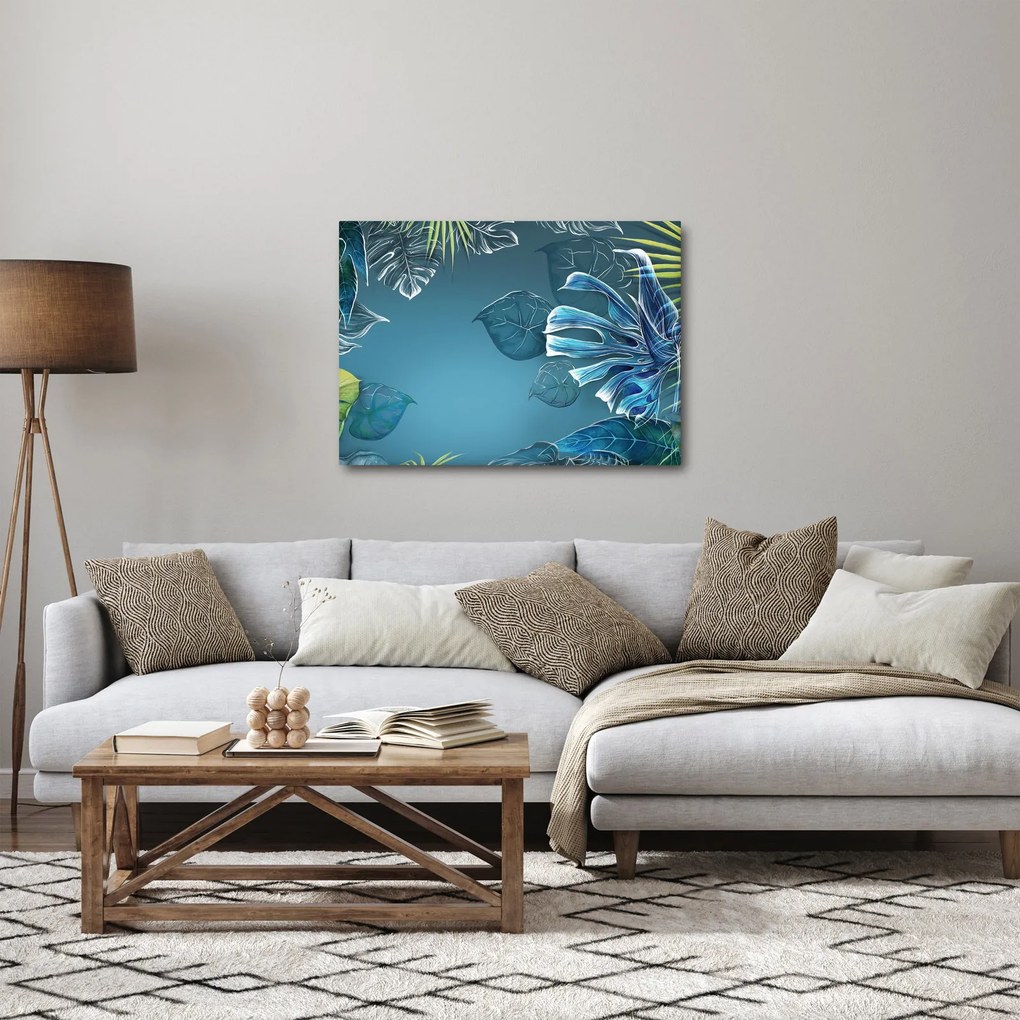 Obraz - Listy tropických rastlín (70x50 cm)