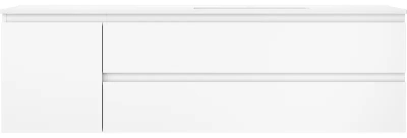 Mexen Orio, kúpeľňová skrinka 160 cm s pravým umývadlom Otis, 2S, 1D, biela matná, 91A13-16047-3-BBFFF01-W18P01