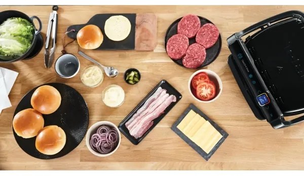 Tefal - Kontaktný gril OPTIGRILL ELITE 2000W/230V čierna