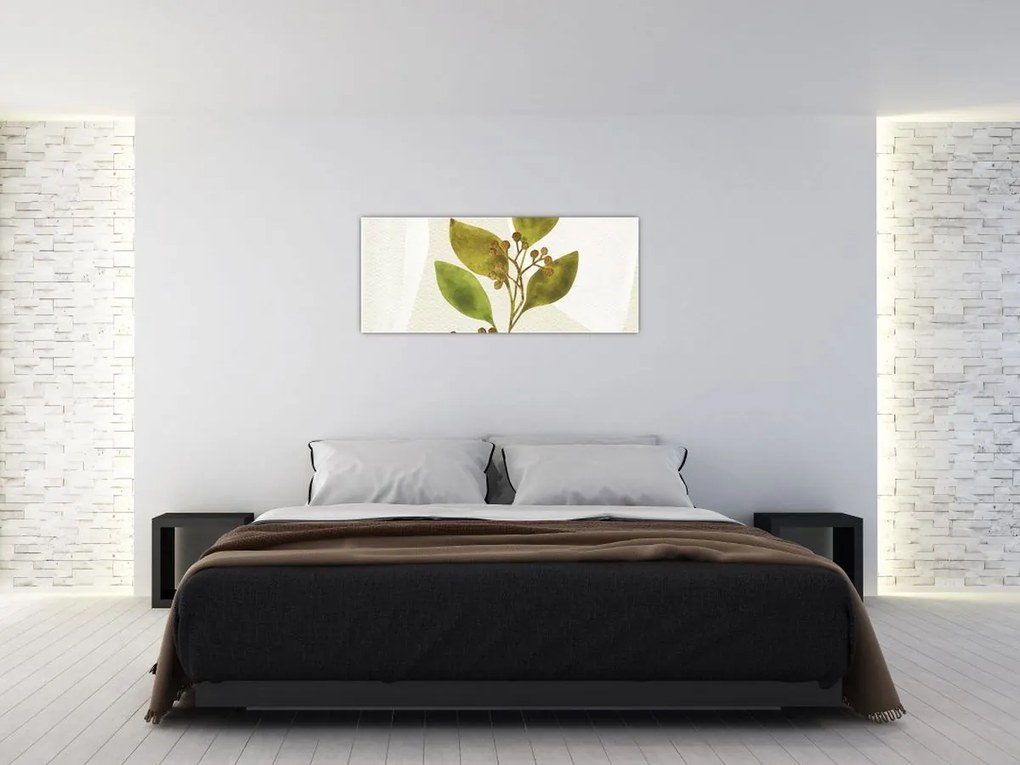 Obraz - Akvarelová vetvička N⁰1 (120x50 cm)
