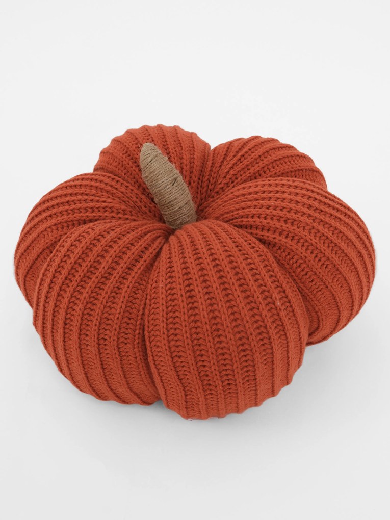 Jesenný vankúš Pletená tekvica - terakota