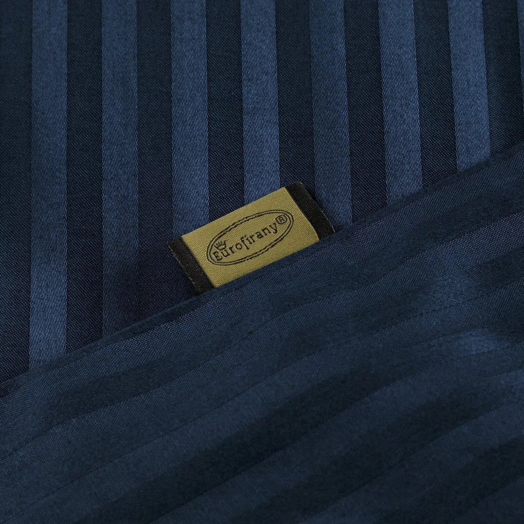 SATÉNOVÉ OBLIEČKY VERA 140X200 CM, 1 KS 70X80 CM TMAVOMODRÉ